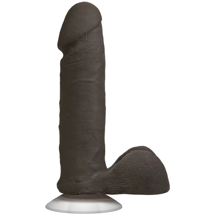Фалоімітатор Doc Johnson The Realistic Cock 6 inch Black - ULTRASKYN, Vac-U-Lock, діаметр 4,3 см - Master