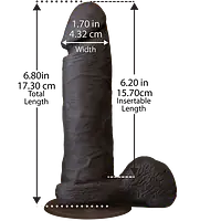 Фалоімітатор Doc Johnson The Realistic Cock 6 inch Black - ULTRASKYN, Vac-U-Lock, діаметр 4,3 см - Master