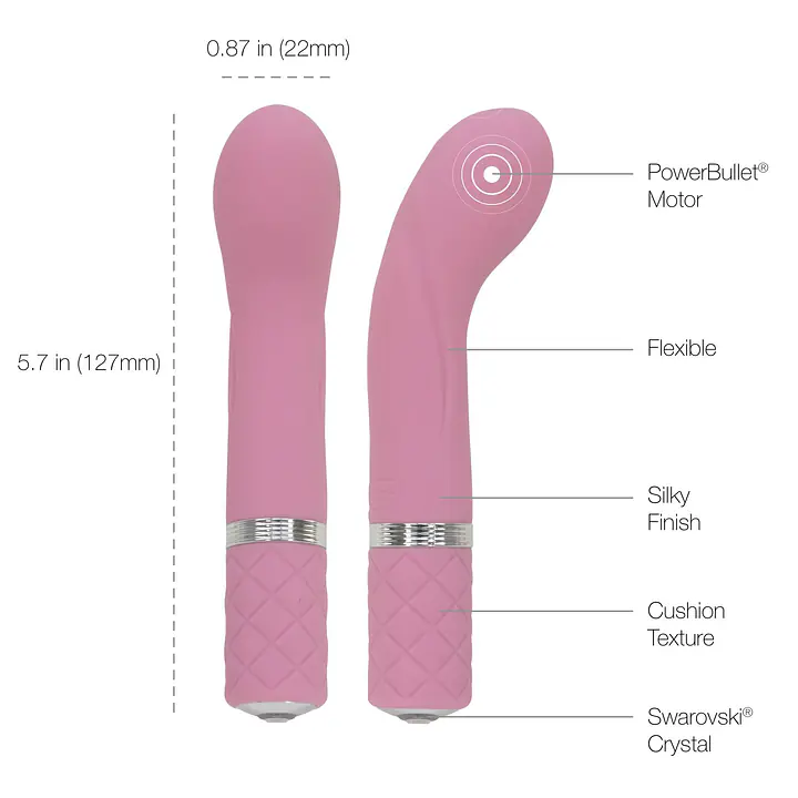 Розкішний вібратор Pillow Talk - Racy Pink з кристалом Swarovski для точки G, подарункове паковання - Master