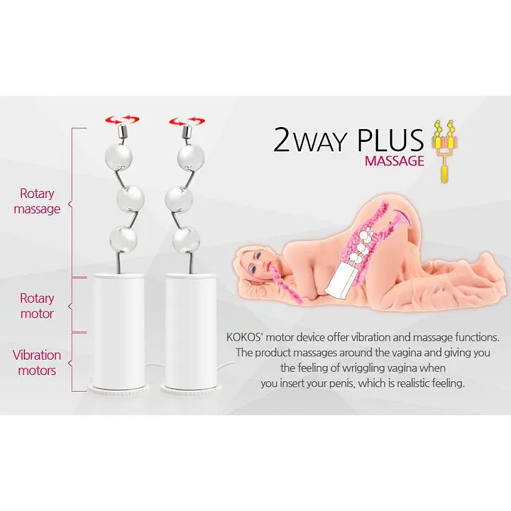Мастурбатор Kokos Valentina 2WayPlus з функцією масажу та вібрацією - Master
