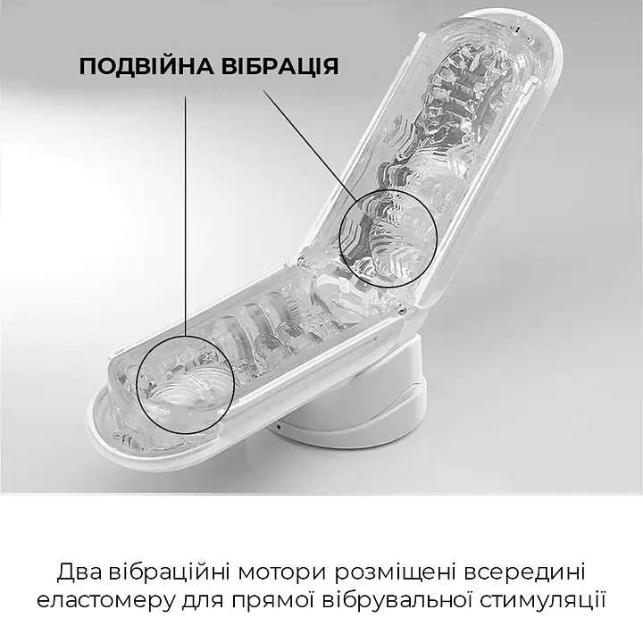 Вібромастурбатор Tenga Flip Zero Electronic Vibration White, змінна інтенсивність, розкладний - Master