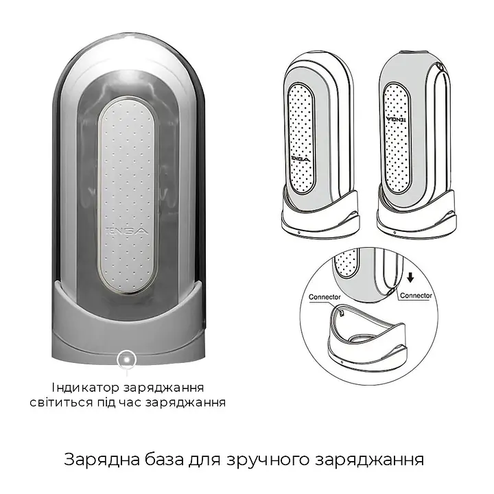 Вібромастурбатор Tenga Flip Zero Electronic Vibration White, змінна інтенсивність, розкладний - Master