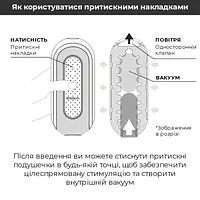 Мастурбатор Tenga Flip Zero Black, змінна інтенсивність стимуляції, розкладний - Master
