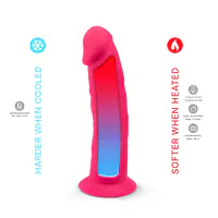 Фалоімітатор SilexD Henry Pink (MODEL 2 size 7.5in), двошаровий, силікон + Silexpan, діаметр 4,8 см - Master
