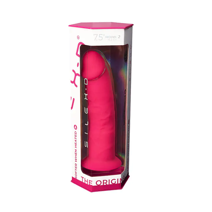 Фалоімітатор SilexD Henry Pink (MODEL 2 size 7.5in), двошаровий, силікон + Silexpan, діаметр 4,8 см - Master