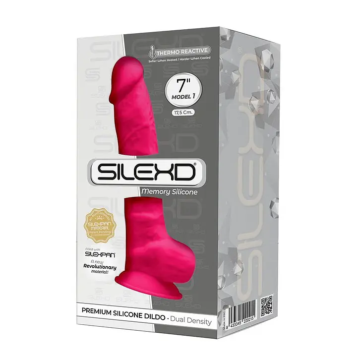 Фалоімітатор SilexD Johnny Pink (MODEL 1 size 7in), двошаровий, силікон + Silexpan, діаметр 3,8см - Master