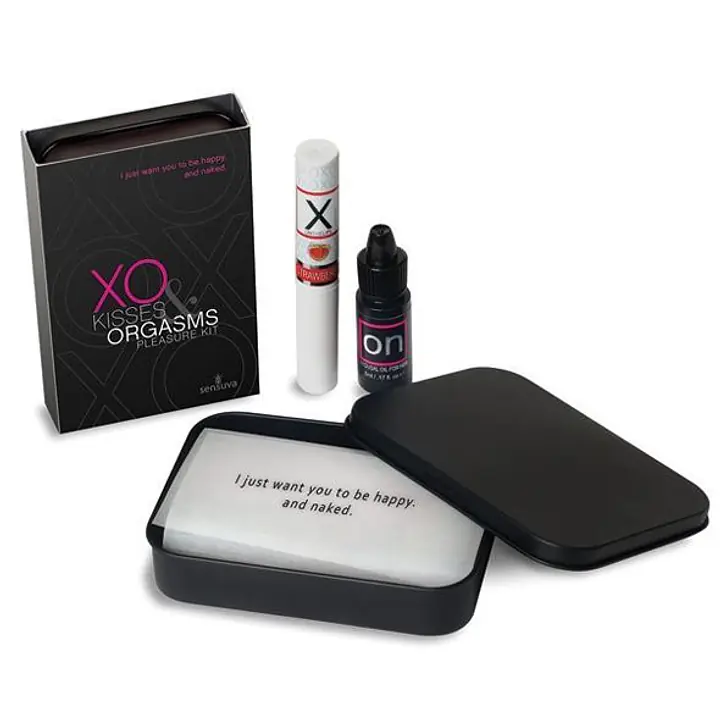 Подарунковий набір Sensuva XO Kisses&Orgasms (бальзам для губ з феромонами і рідкий вібратор) - Master