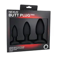 Набір анальних пробок Nexus Butt Plug Trio, макс. діаметр 3–4–5 см - Master