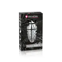 Металева анальна пробка Mystim Hector Helix S для електростимулятора, діаметр 4 см - Master