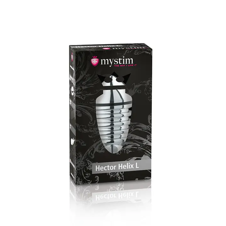 Металева анальна пробка Mystim Hector Helix L для електростимулятора, діаметр 5 см - Master