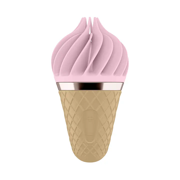 Морозиво-спінатор Satisfyer Lay-On - Sweet Treat Pink/Brown, 10 режимів роботи, водонепроникний - Master