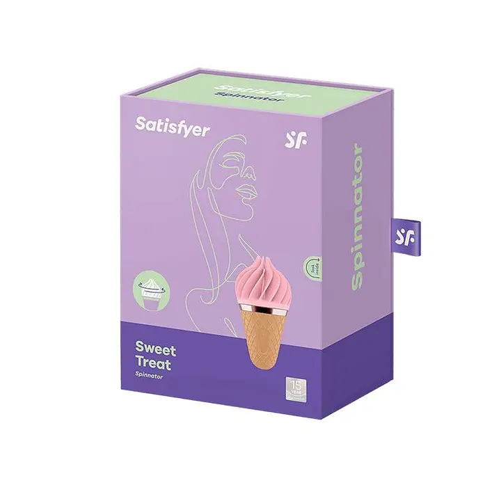 Морозиво-спінатор Satisfyer Lay-On - Sweet Treat Pink/Brown, 10 режимів роботи, водонепроникний - Master