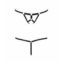 Трусики стрінги зі стреп Passion Exclusive ARMANDA THONG L/XL, black - Master