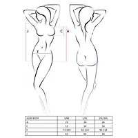 Відвертий боді з елементами стреп Passion Exclusive JADE BODY XXL/XXXL, black - Master