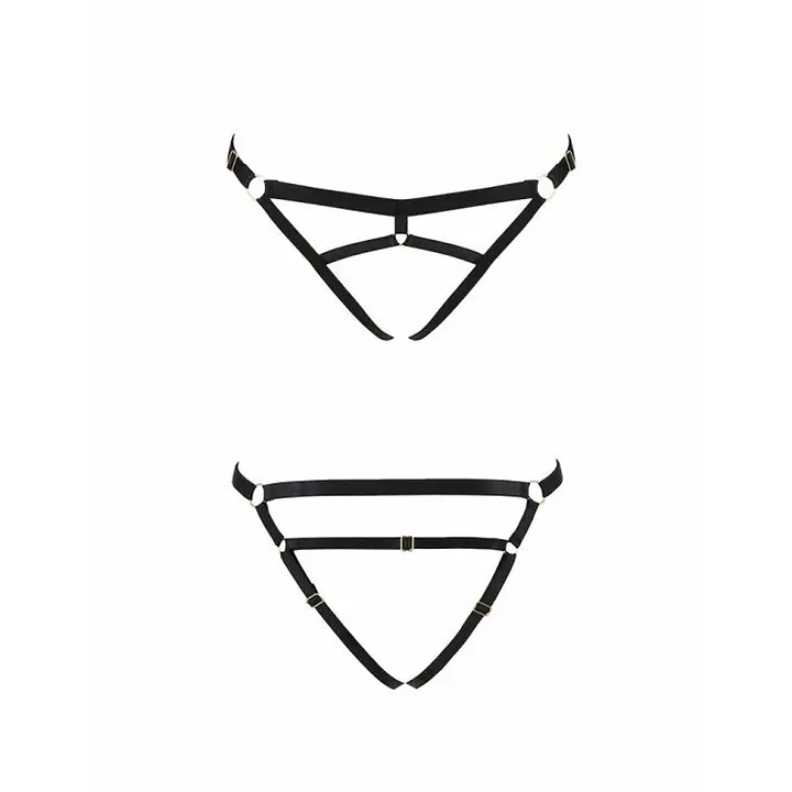 Трусики-стрінги зі стреп Passion Exclusive KELIS THONG L/XL, black - Master