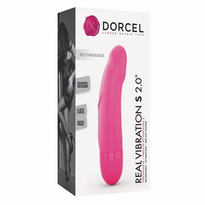 Вібратор Dorcel Real Vibration S Magenta 2.0, діаметр 3,7см, перезаряджається, для точки G - Master