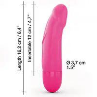 Вібратор Dorcel Real Vibration S Magenta 2.0, діаметр 3,7см, перезаряджається, для точки G - Master