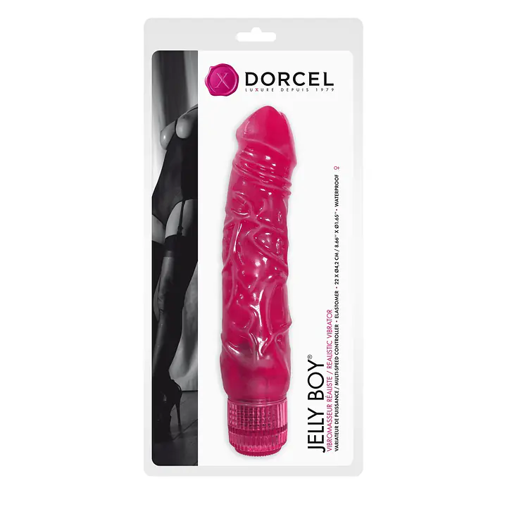 Фалоімітатор вібратор Dorcel Jelly Boy, діаметр 4,2см ТПЕ, плавне регулювання потужності вібрації - Master