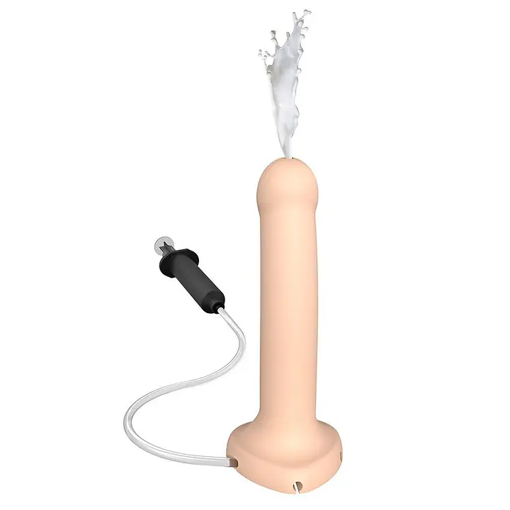 Фалоімітатор, що кінчає Strap-On-Me Dildo Cum Flesh, діаметр 3,6 см, силікон, насадка для страпону - Master