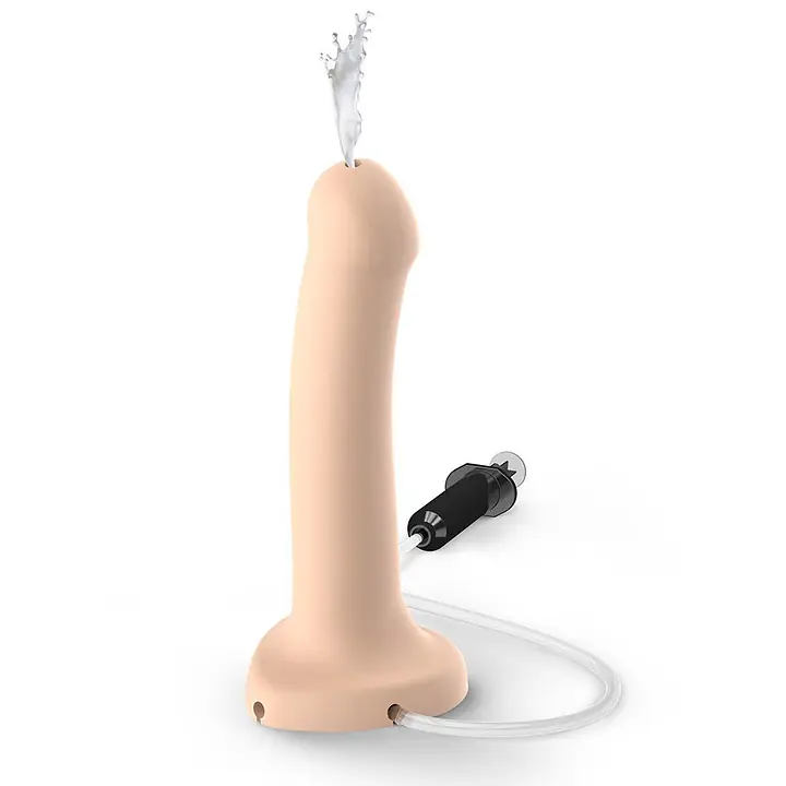Фалоімітатор, що кінчає Strap-On-Me Dildo Cum Flesh, діаметр 3,6 см, силікон, насадка для страпону - Master