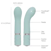 Розкішний вібратор Pillow Talk - Racy Teal з кристалом Swarovski для точки G, подарункове паковання - Master