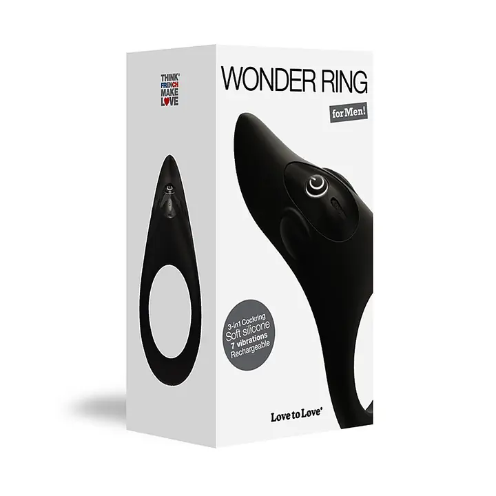 Ерекційне віброкільце Love To Love WONDER RING з мегастімулятором клітора, перезаряджаємий - Master