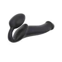 Безремінний страпон Strap-On-Me Black XL, повністю регульований, діаметр 4,5 см - Master