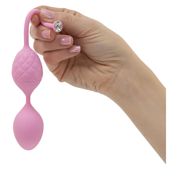 Розкішні вагінальні кульки PILLOW TALK - Frisky Pink з кристалом, діаметр 3,2 см, вага 49-75гр - Master