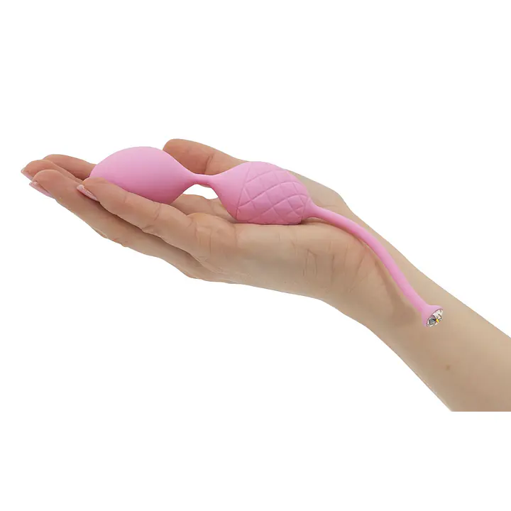 Розкішні вагінальні кульки PILLOW TALK - Frisky Pink з кристалом, діаметр 3,2 см, вага 49-75гр - Master
