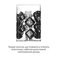 Мастурбатор Tenga Crysta Block, унікальний рельєф, стимулювальні щільні блоки, прозорий матеріал - Master