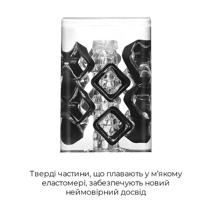 Мастурбатор Tenga Crysta Block, унікальний рельєф, стимулювальні щільні блоки, прозорий матеріал - Master