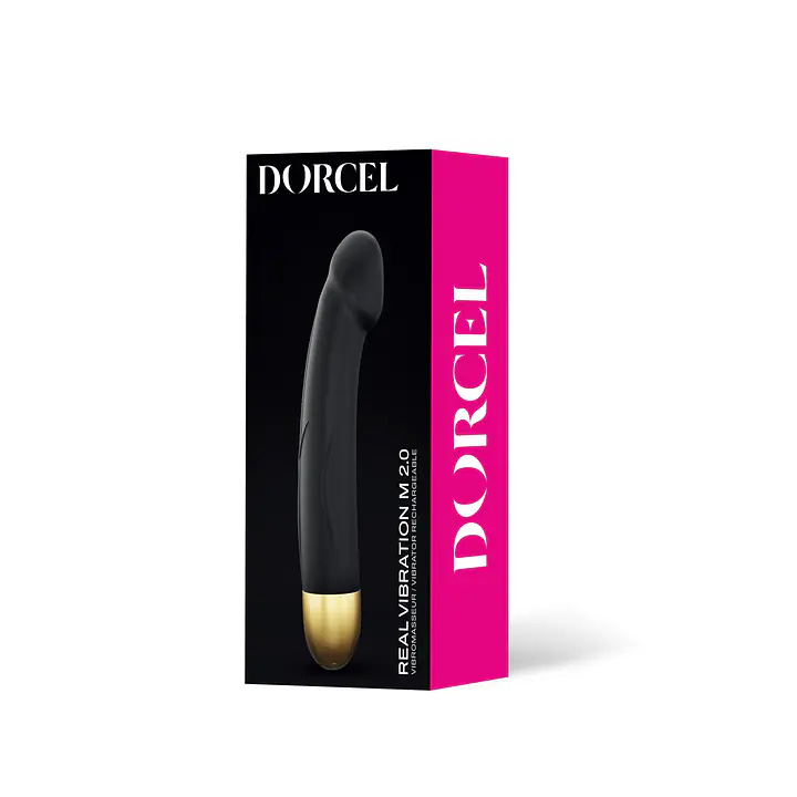 Вібратор Dorcel Real Vibration M Gold 2.0, діаметр 3,7см, перезаряджається, для точки G - Master
