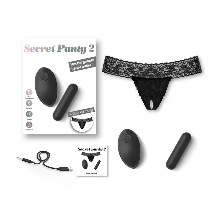 Вібратор Love To Love SECRET PANTY 2, в комплекті трусики, віброкуля, пульт ДК, 10 режимів роботи - Master
