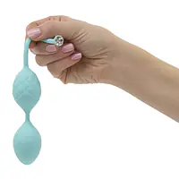 Розкішні вагінальні кульки PILLOW TALK - Frisky Teal з кристалом, діаметр 3,2 см, вага 49-75 гр - Master